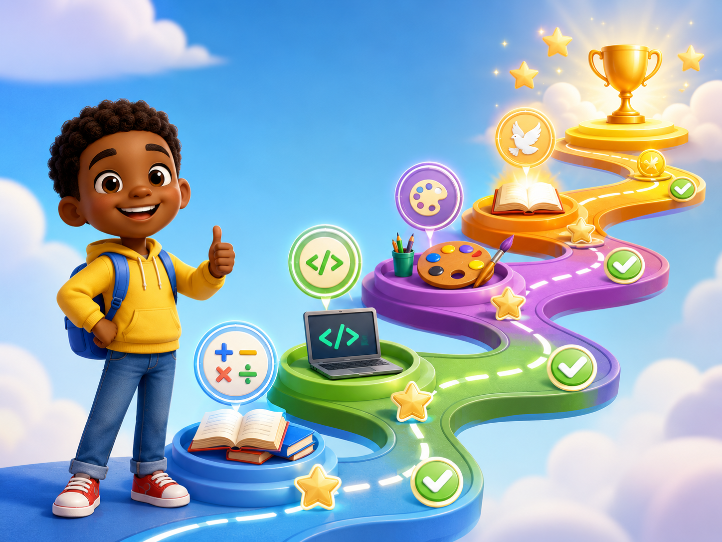Learning journey and whole-child progress portfolio